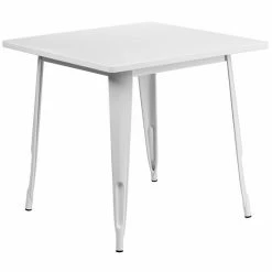 Emma+Oliver Emma And Oliver Commercial Grade 31.5" Square Blue Metal Indoor-Outdoor Table -Emma+Oliver shop unnamed file 825
