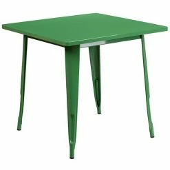 Emma+Oliver Emma And Oliver Commercial Grade 31.5" Square Blue Metal Indoor-Outdoor Table -Emma+Oliver shop unnamed file 830