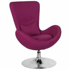 Emma+Oliver Emma And Oliver Red Fabric Side Reception Chair With Bowed Seat