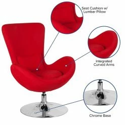 Emma+Oliver Emma And Oliver Red Fabric Side Reception Chair With Bowed Seat -Emma+Oliver shop unnamed file 836