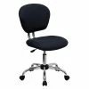 Emma+Oliver Emma And Oliver Mid-Back Blue Mesh Swivel Task Office Chair With Chrome Base