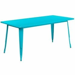 Emma+Oliver Emma And Oliver Commercial Grade 31.5" X 63" Rectangular Green Metal Indoor-Outdoor Table 9 Emma+Oliver Emma And Oliver Commercial Grade 31.5" X 63" Rectangular Green Metal Indoor-Outdoor Table -Emma+Oliver shop unnamed file 859