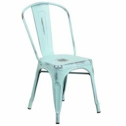 Emma+Oliver Emma And Oliver Commercial Grade Distressed Yellow Metal Indoor-Outdoor Stackable Chair -Emma+Oliver shop unnamed file 872
