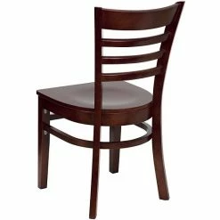 Emma+Oliver Emma And Oliver Ladder Back Mahogany Wood Chair Blackmahogany -Emma+Oliver shop unnamed file 884