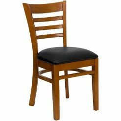 Emma+Oliver Emma And Oliver Ladder Back Mahogany Wood Chair Blackmahogany -Emma+Oliver shop unnamed file 889