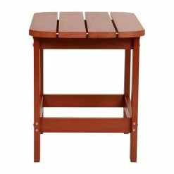 Emma+Oliver Emma And Oliver All-Weather Poly Resin Adirondack Side Table In Red - Patio Table -Emma+Oliver shop unnamed file 934