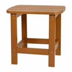 Emma+Oliver Emma And Oliver All-Weather Poly Resin Adirondack Side Table In Red - Patio Table -Emma+Oliver shop unnamed file 939