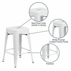 Emma+Oliver Emma And Oliver Commercial Grade 24"H Backless Copper Indoor-Outdoor Counter Height Stool White 17 Emma+Oliver Emma And Oliver Commercial Grade 24"H Backless Copper Indoor-Outdoor Counter Height Stool White -Emma+Oliver shop unnamed file 947