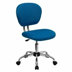 Emma+Oliver Emma And Oliver Mid-Back Blue Mesh Swivel Task Office Chair With Chrome Base 14 Emma+Oliver Emma And Oliver Mid-Back Blue Mesh Swivel Task Office Chair With Chrome Base -Emma+Oliver shop unnamed file 98