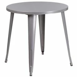 Emma+Oliver Emma And Oliver Commercial Grade 30" Round Blue Metal Indoor-Outdoor Table -Emma+Oliver shop unnamed file 981