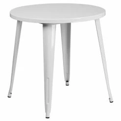 Emma+Oliver Emma And Oliver Commercial Grade 30" Round Blue Metal Indoor-Outdoor Table -Emma+Oliver shop unnamed file 987